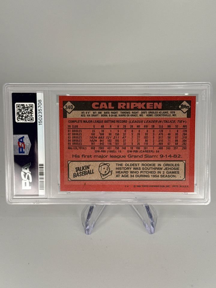 Cal Ripken Jr. 1986 Topps, PSA 9 Mint