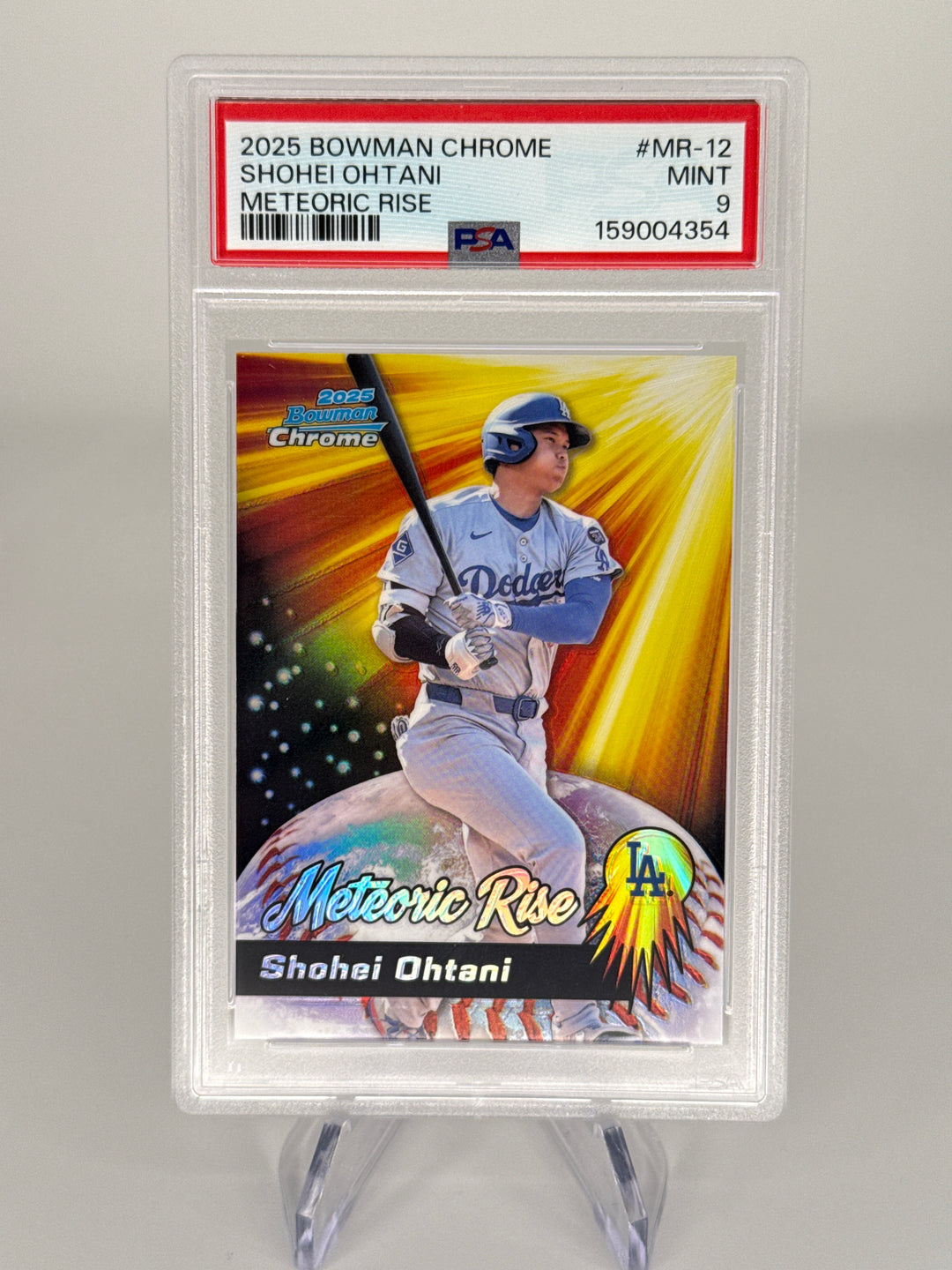 Shohei Ohtani 2025 Bowman Chrome Meteoric Rise, PSA 9 Mint