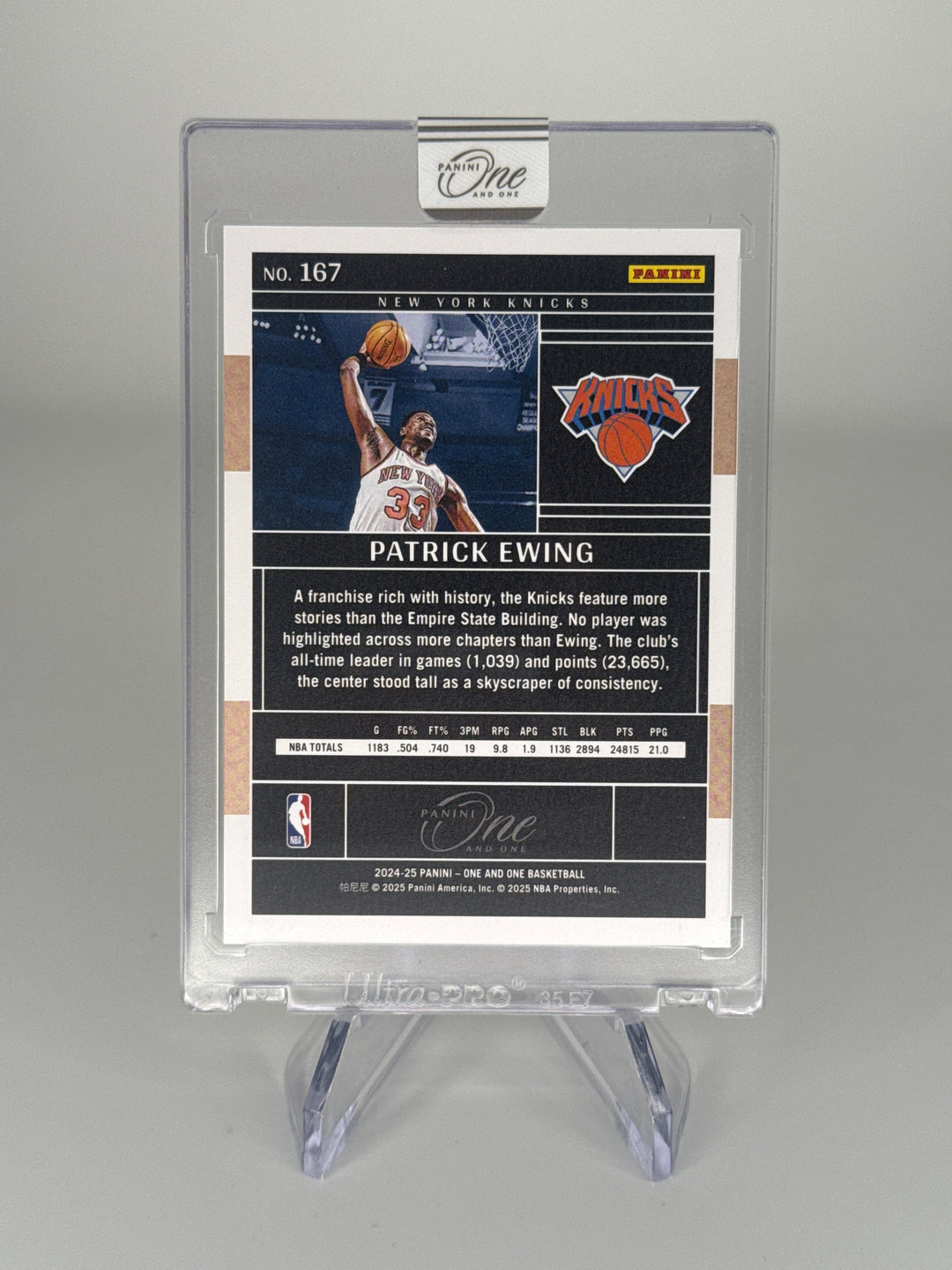 Patrick Ewing 2024 Panini One & One Gold, 05/10