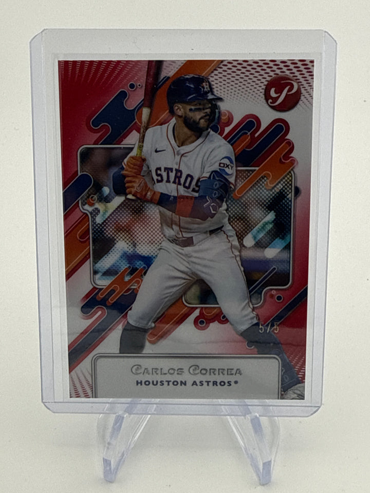 Carlos Correa 2025 Topps Pristine, Pristine Red Refractor, 5/5