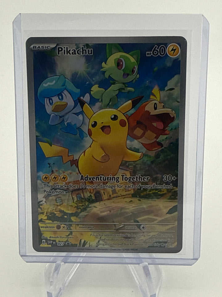 Pokemon TCG 2023 Pikachu Paldea Evolved Black Star Promo, 027