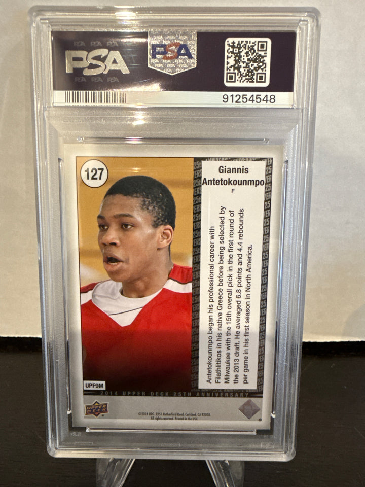 Giannis Antetokounmpo 2014 Upper Deck 25th Anniversary Rookie, PSA 10 Gem Mint