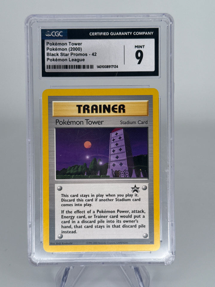 Pokemon TCG 2000 Pokemon Tower Pokemon League Black Star Promo, 42, CGC 9 Mint