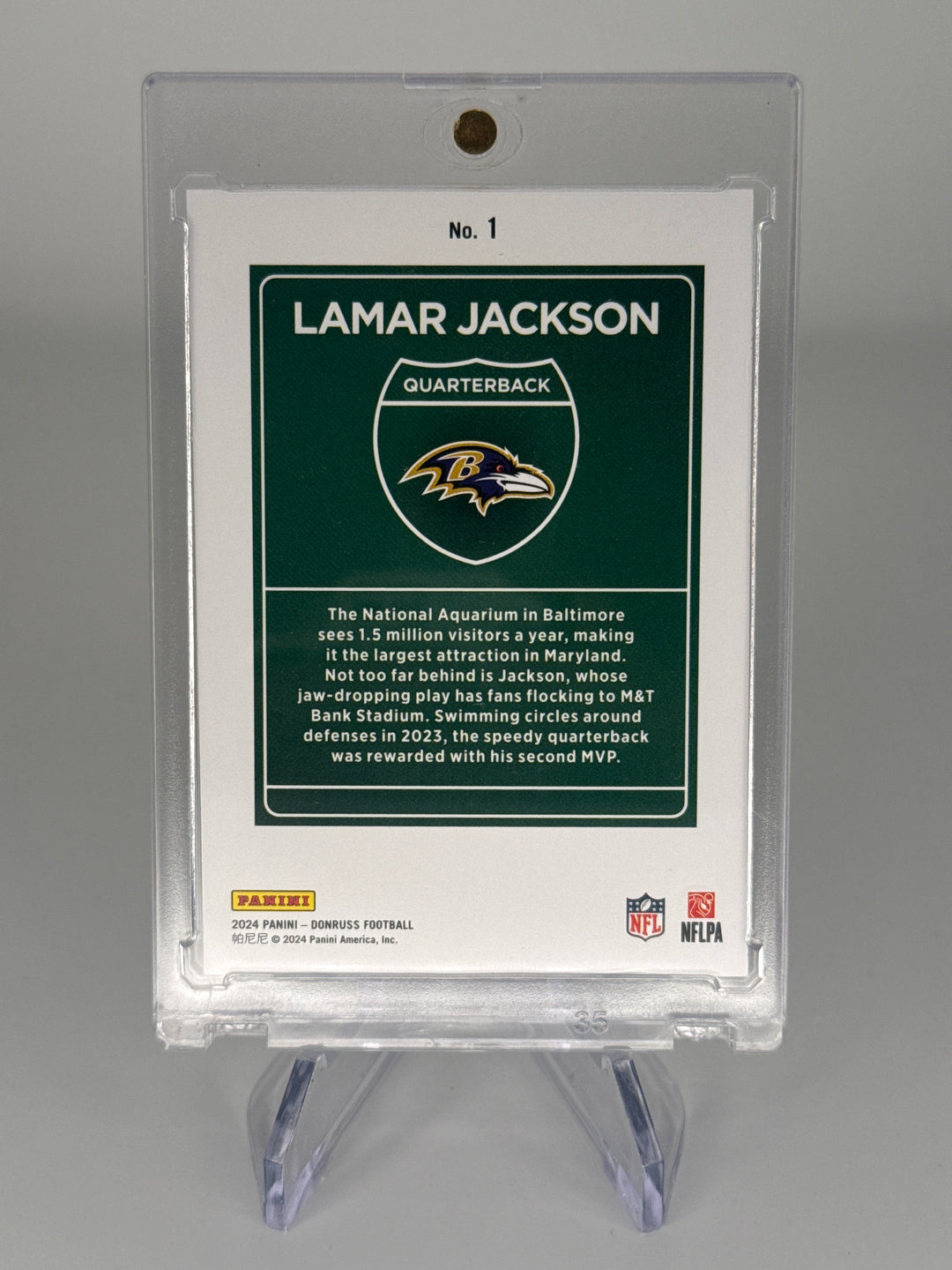 Lamar Jackson 2025 Panini Donruss Downtown SSP Case Hit