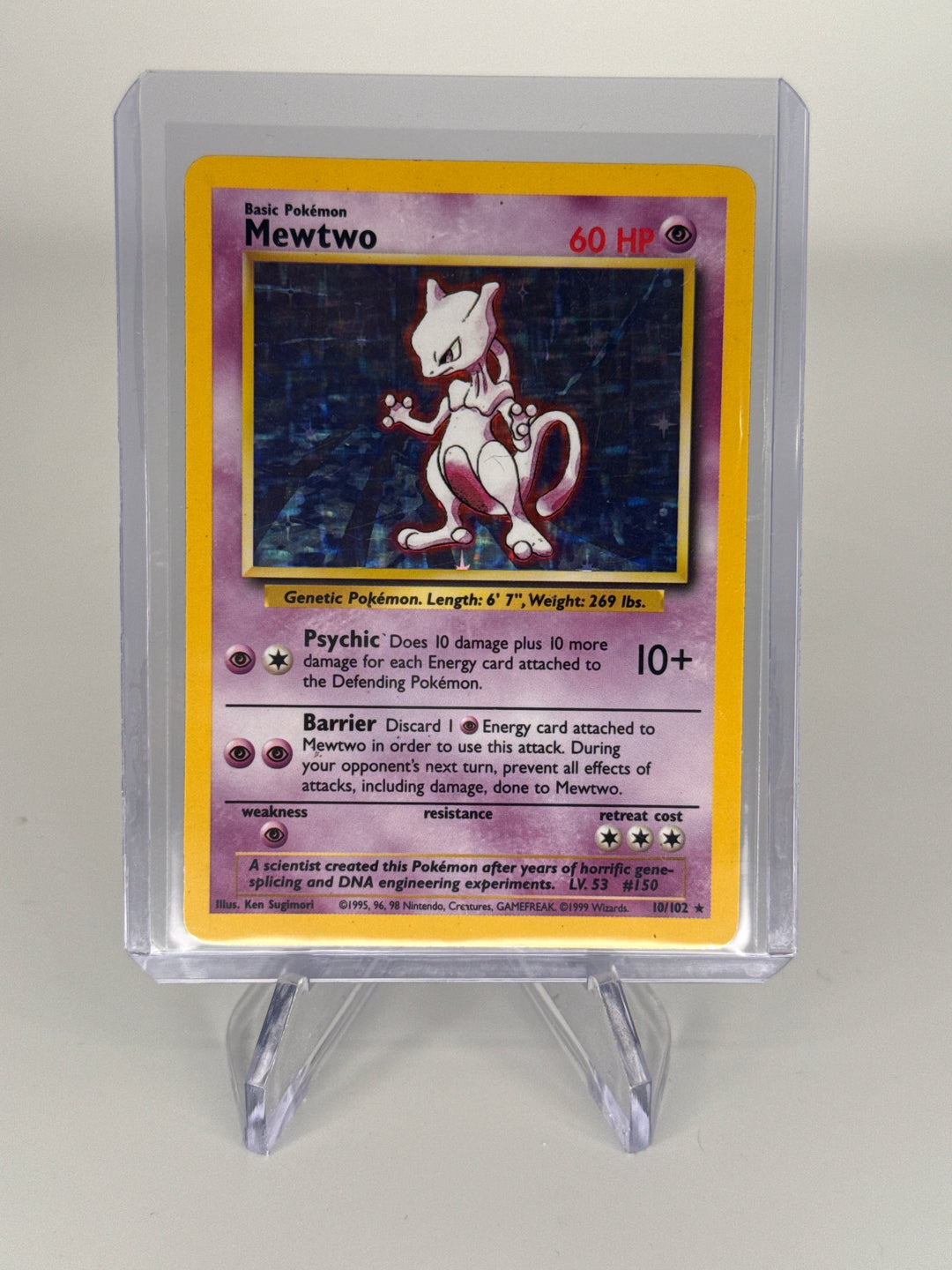 Pokemon TCG 1999 Mewtwo Base Set Holo, 10/102