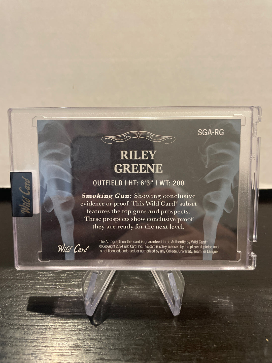 Riley Greene 2024 Wild Card Smoking Guns 1/1 Auto Hobby Card Shop