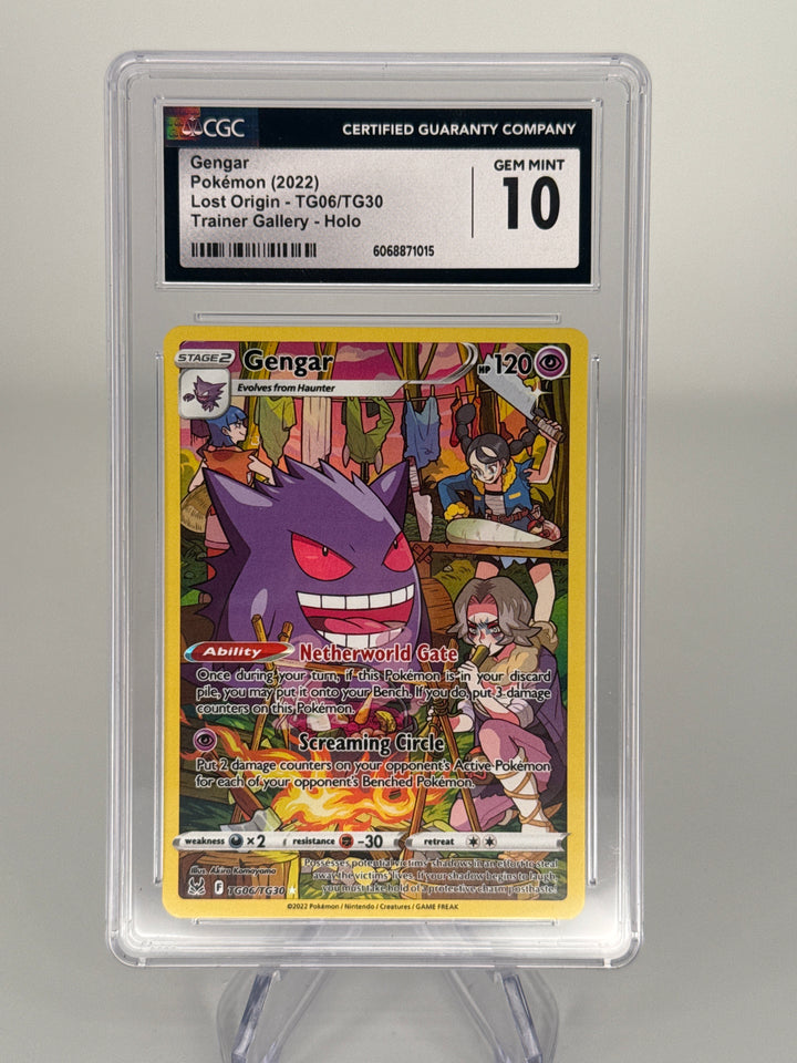 Pokemon TCG 2022 Gengar Lost Origin Trainer Gallery, TG06/TG30, CGC 10 Gem Mint