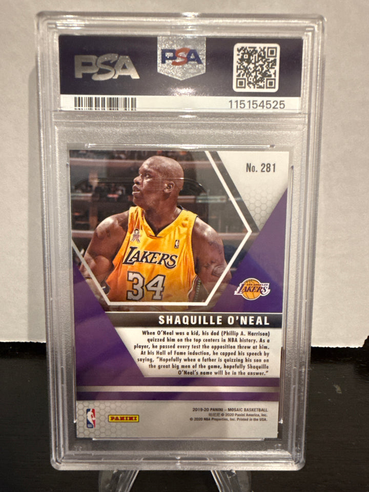 Shaquille O'Neal 2019 Panini Mosaic Hall of Fame, PSA 10 Gem Mint
