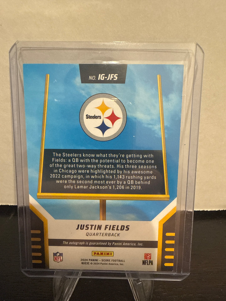 Justin Fields 2024 Panini Score It's Good Auto