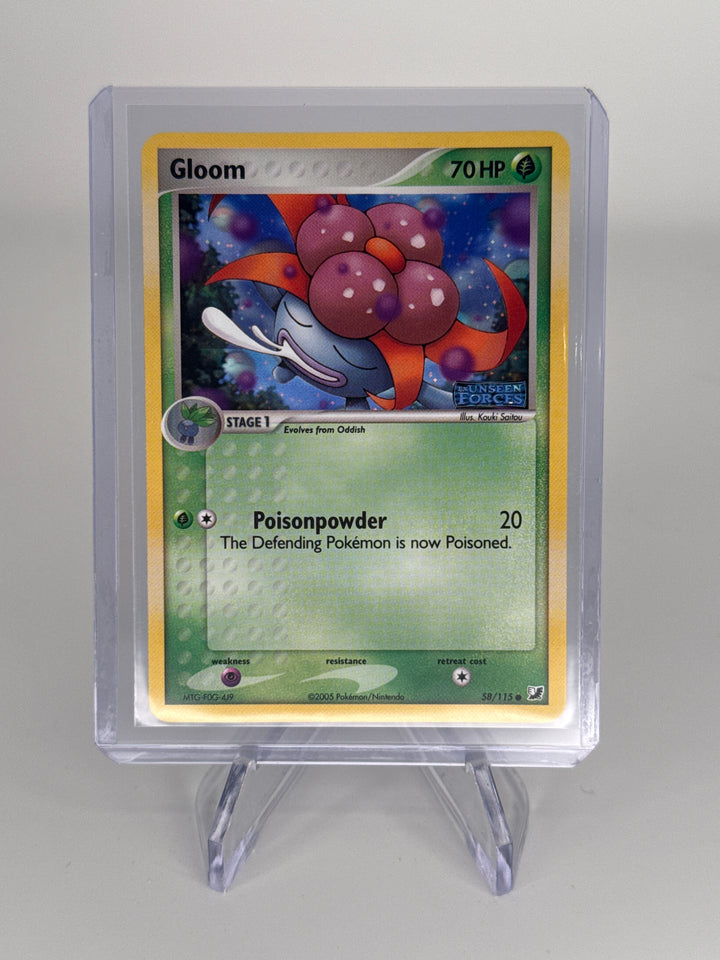Pokemon TCG 2005 Gloom Unseen Forces Stamped Holo, 58/115
