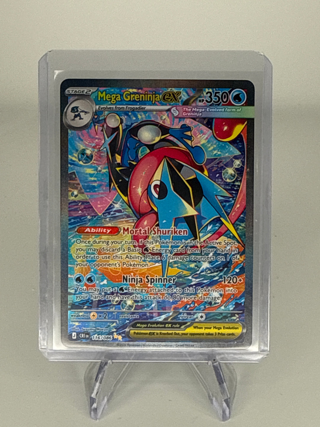 Pokemon TCG 2026 Mega Greninja Ex Chaos Rising Full Art Special Illustration Rare, 116/086