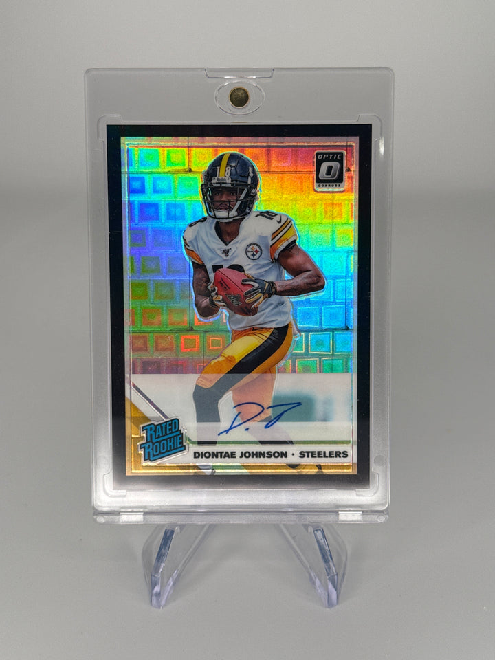 Diontae Johnson 2019 Panini Donruss Optic Black Pandora Rookie Auto, 05/25