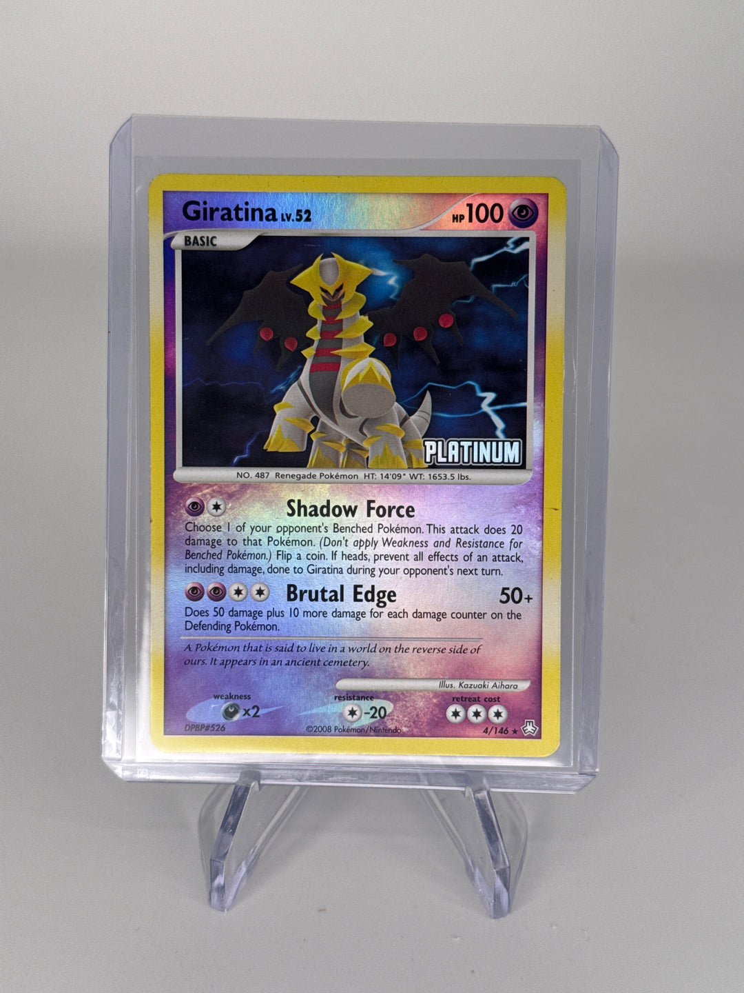 Pokemon TCG 2008 Giratina Legends Awaken Stamped Reverse Holo, 4/146