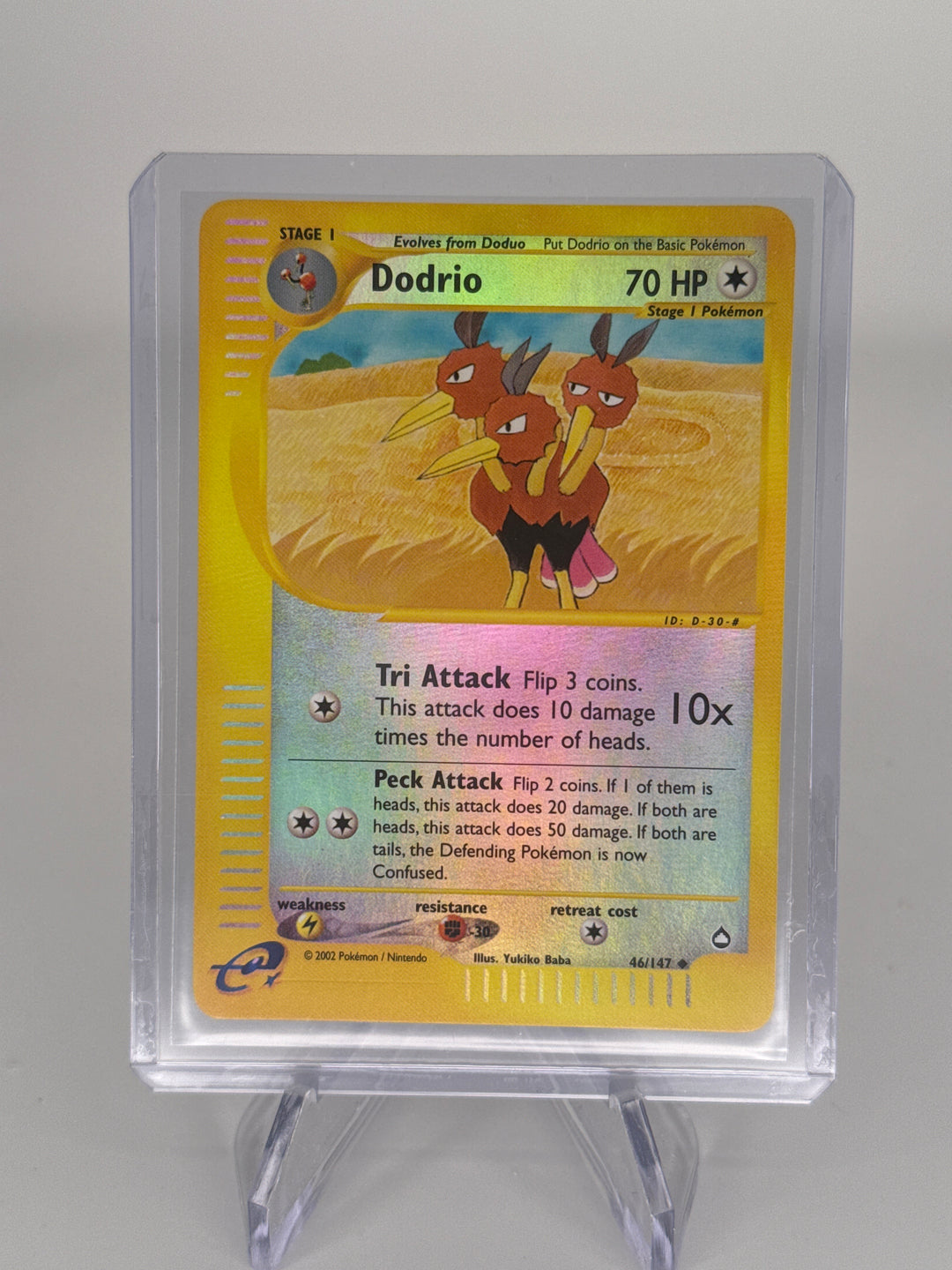 Pokemon TCG 2002 Dodrio Aquapolis Reverse Holo, 46/147