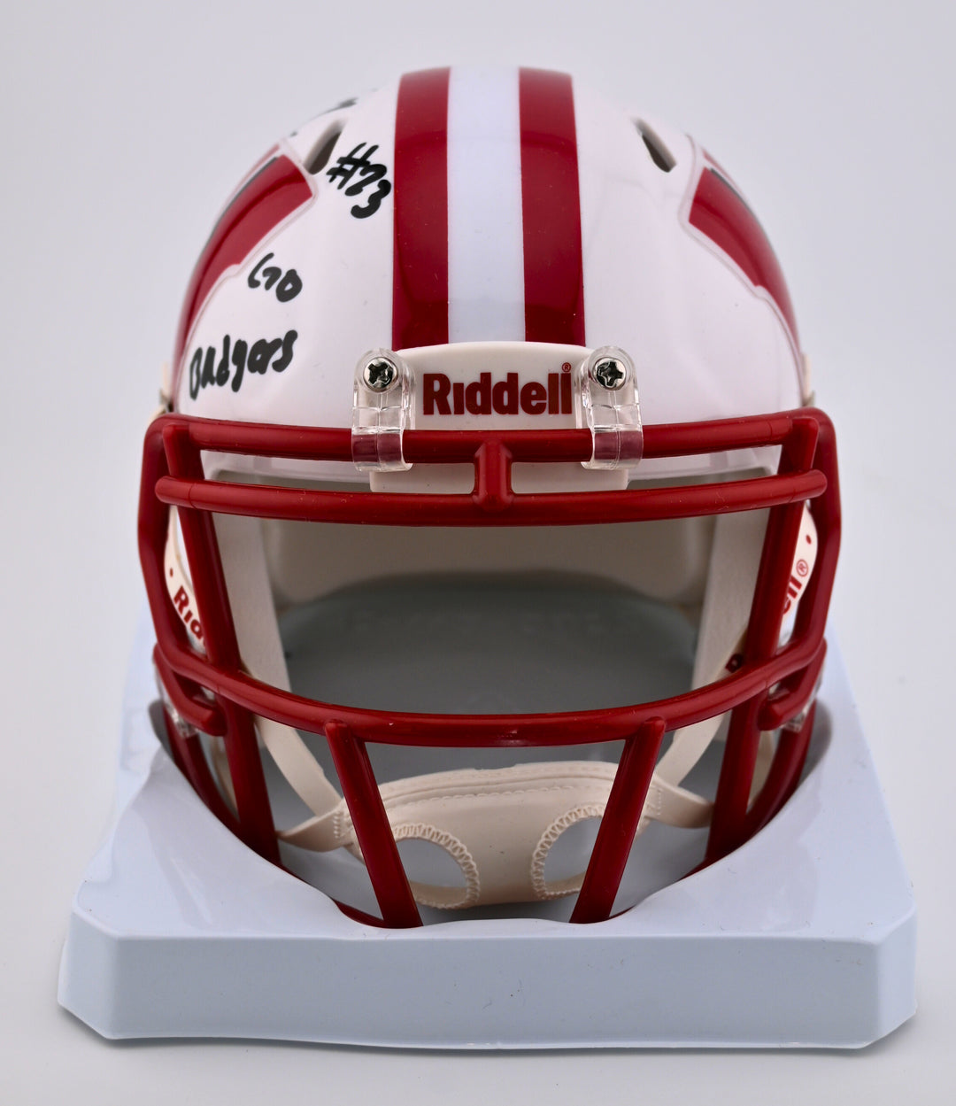 Jonathan Taylor Wisconsin Badgers Speed Autographed Mini-Helmet, Beckett Authenticated