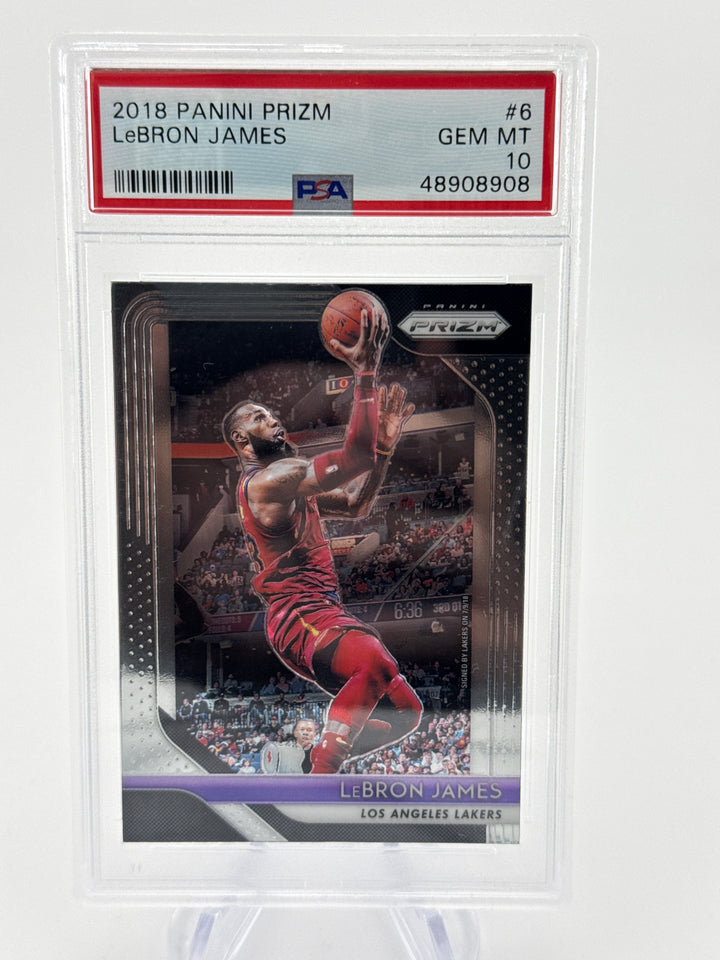 Lebron James 2018 Panini Prizm, PSA 10 Gem Mint
