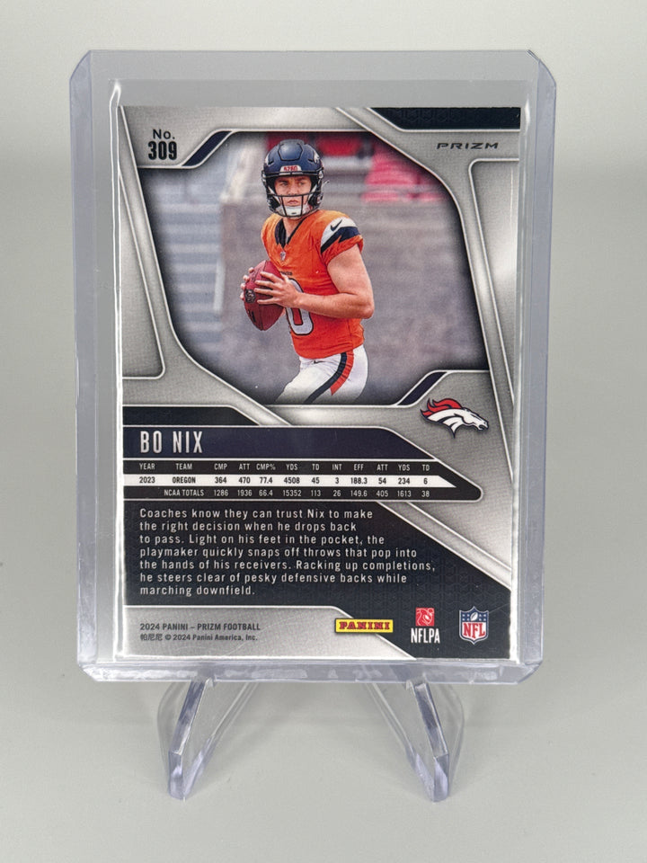 Bo Nix 2024 Panini Prizm Laser Rookie