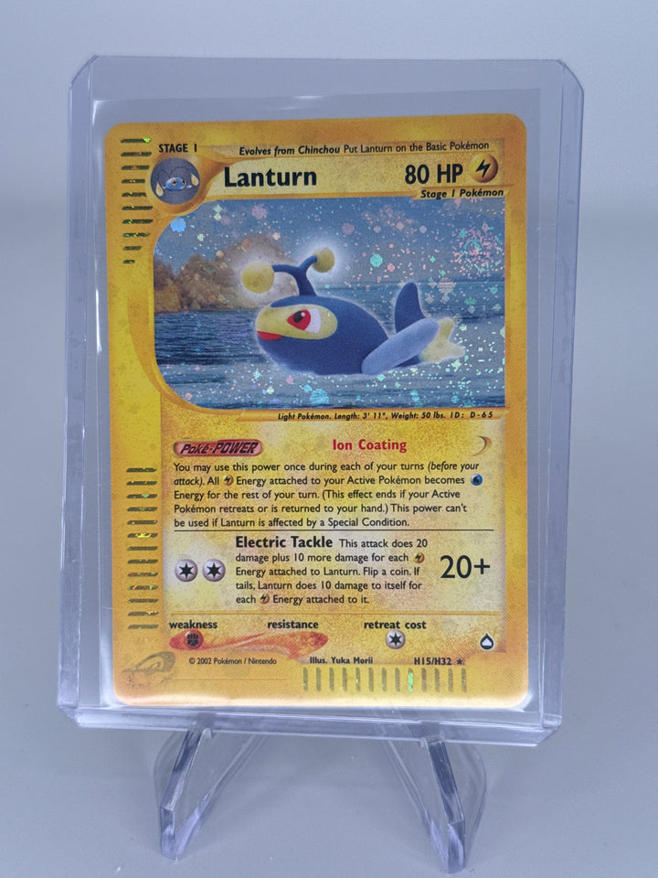Pokemon TCG 2002 Lanturn Aquapolis E-Reader Holo, H15/H32