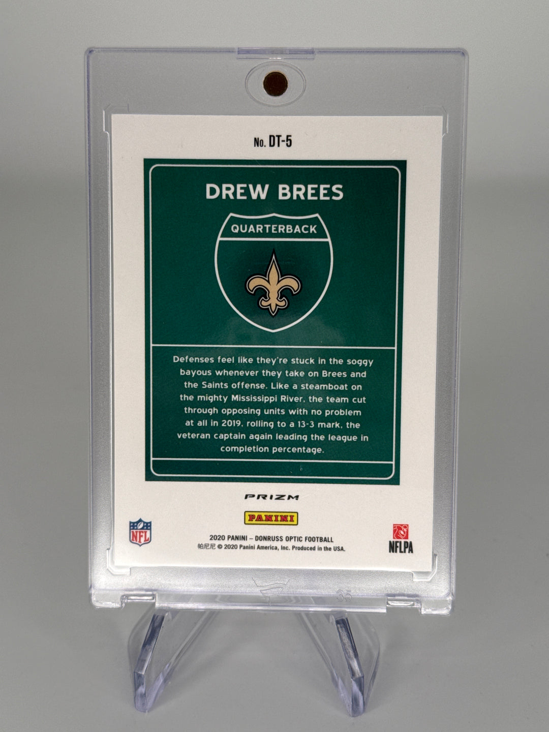Drew Brees 2020 Panini Donruss Optic Downtown SSP Case Hit