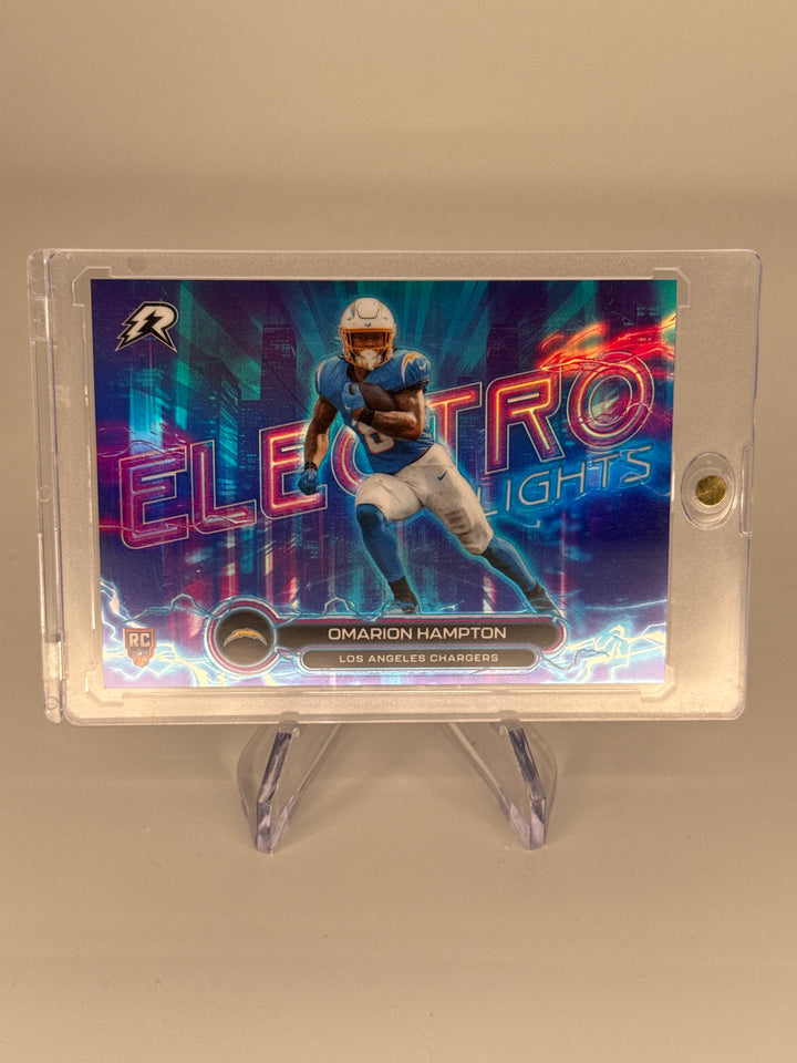 Omarion Hampton 2025 Topps Resurgence Electro Lights Case Hit Rookie
