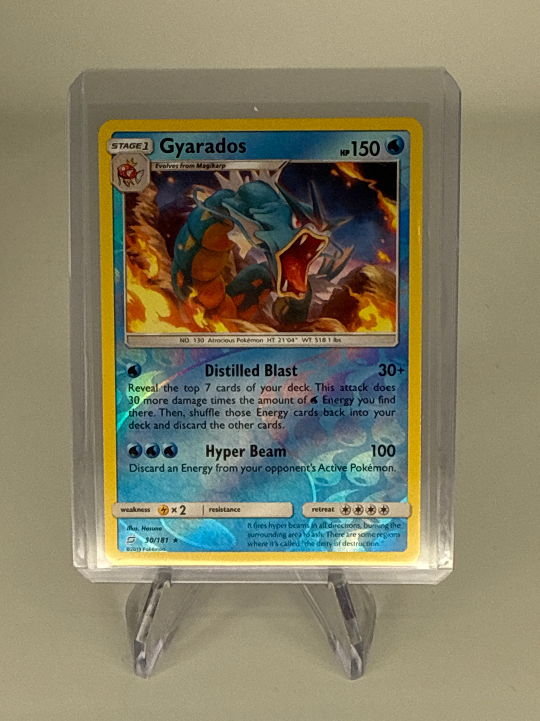 Pokemon TCG 2019 Gyarados Sun & Moon Team Up Holo, 30/181