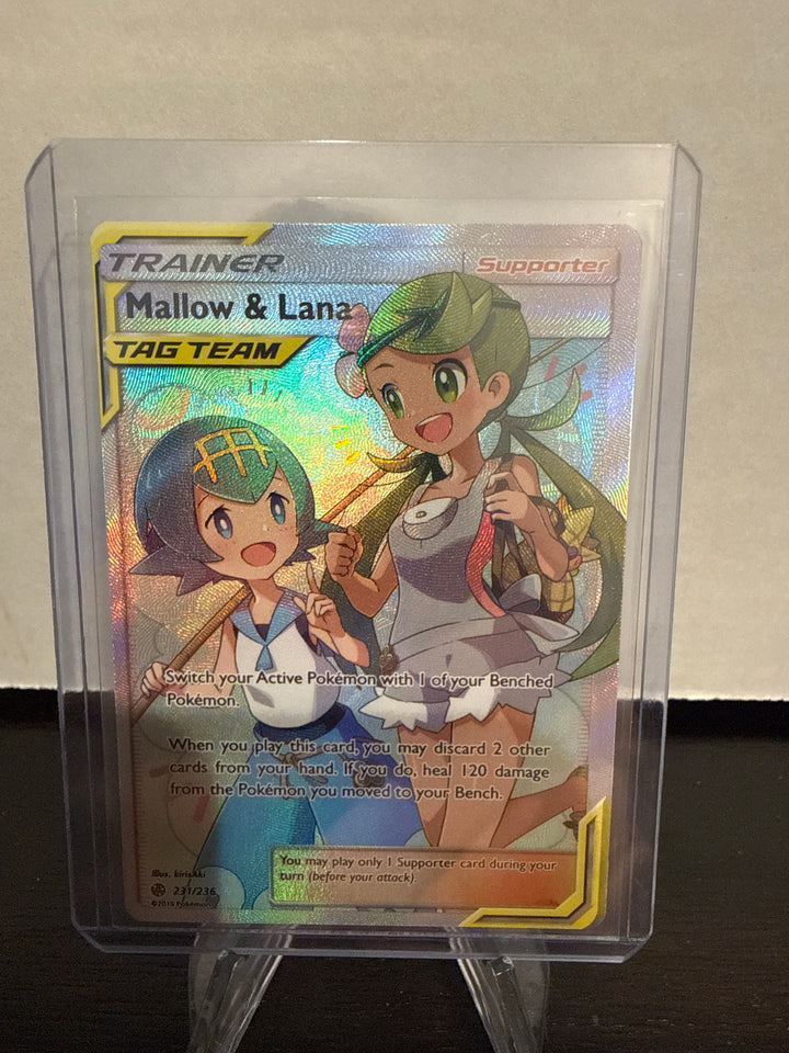 Pokemon TCG 2019 Mallow & Lana Tag Team Cosmic Eclipse Full Art, 231/236