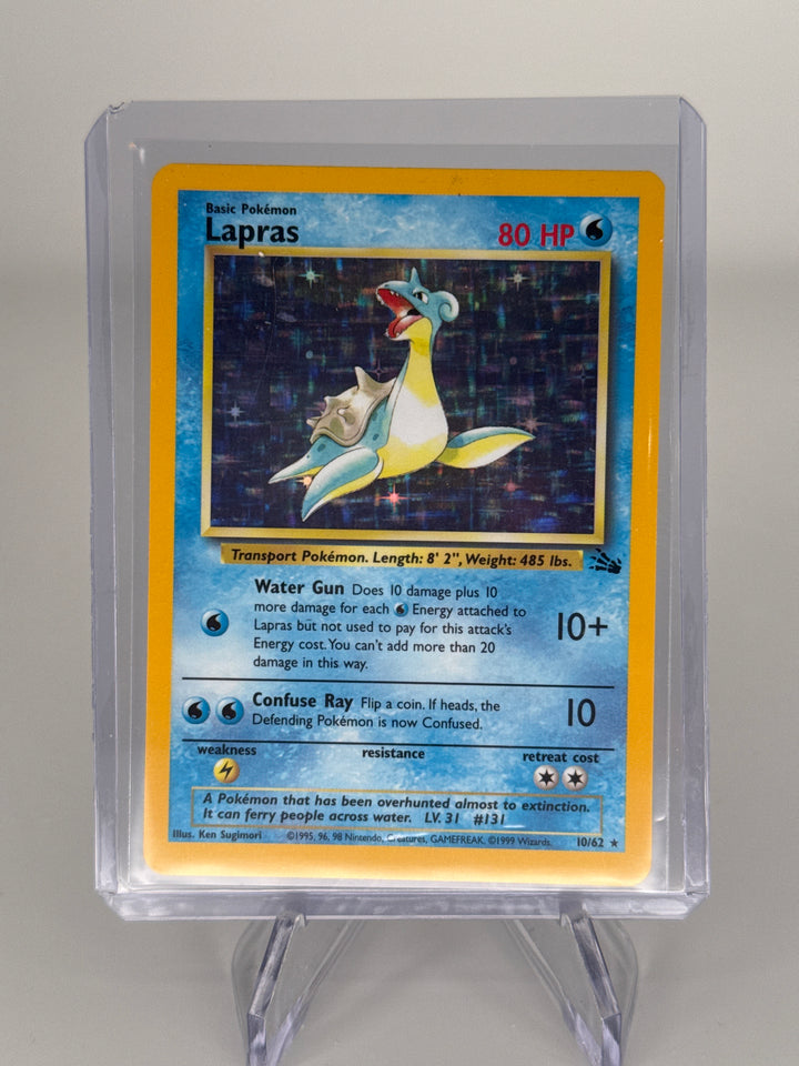 Pokemon TCG 1999 Lapras Fossil Holo, 10/62