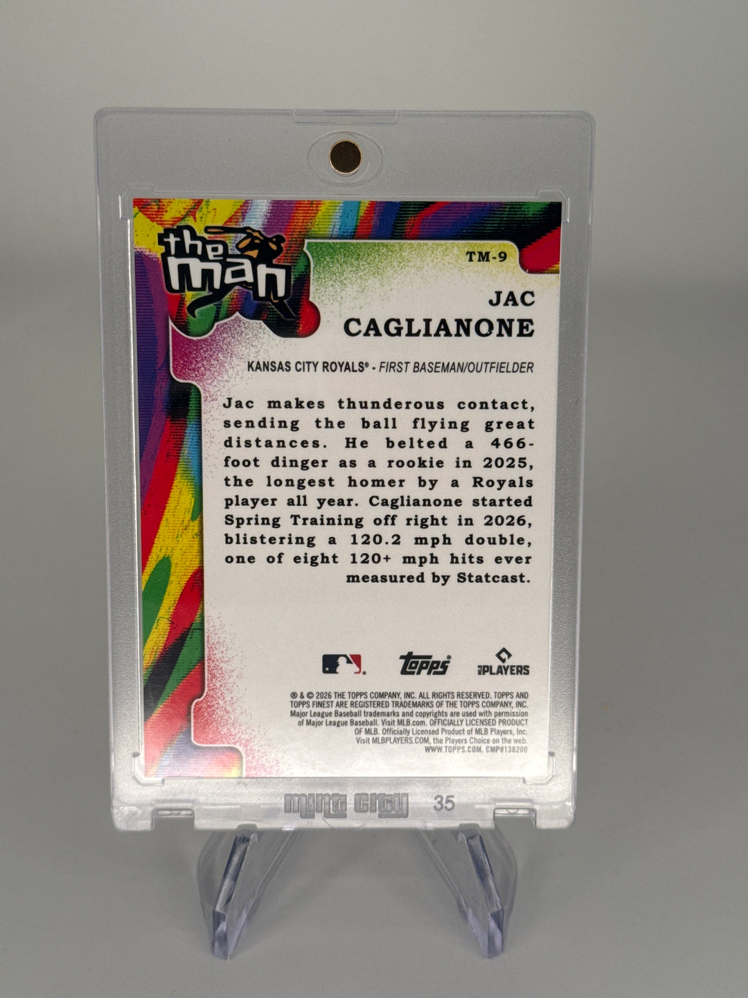 Jac Caglianone 2026 Topps Finest The Man SSP Case Hit Rookie