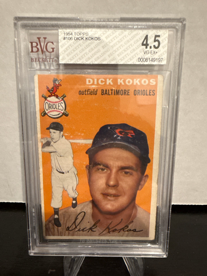 Dick Kokos 1954 Topps, BVG 4.5