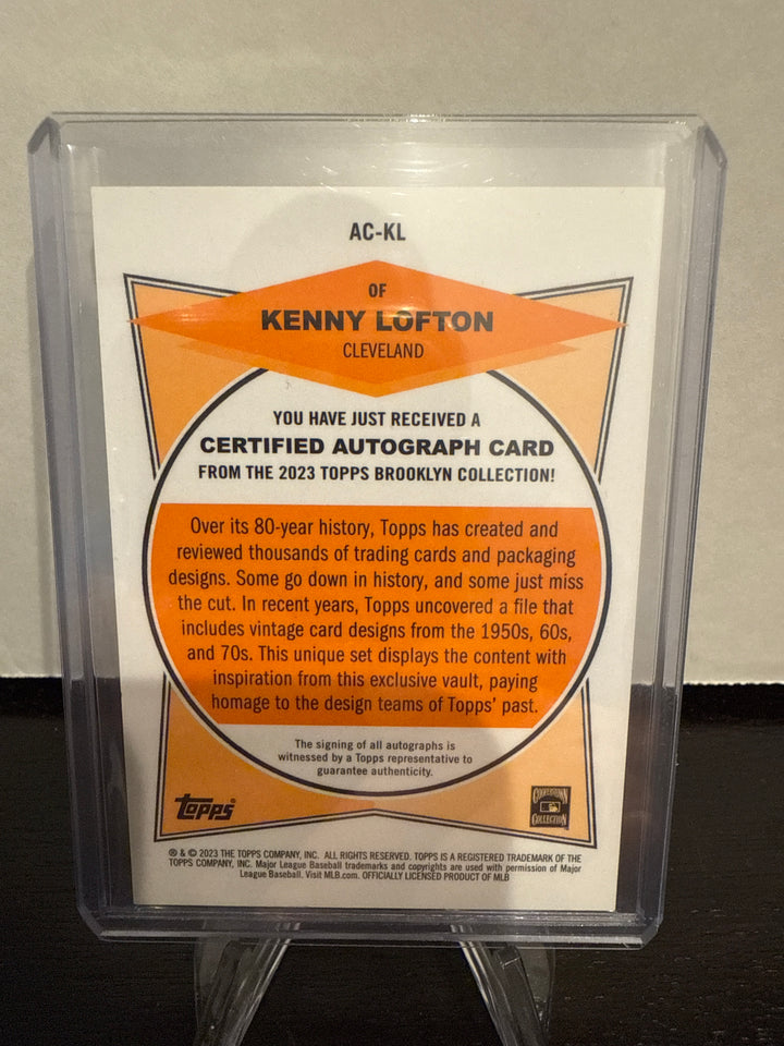 Kenny Lofton 2023 Topps Brooklyn Collection Auto, 56/75