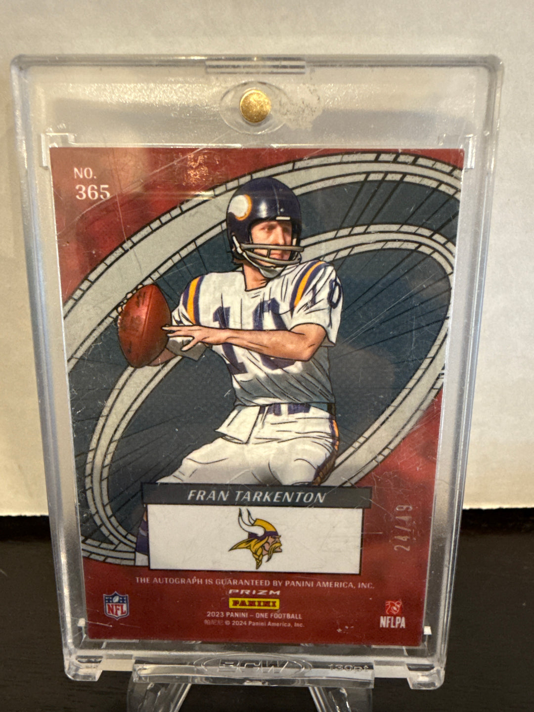 Fran Tarkenton 2023 Panini One The Oneders Auto, 24/49