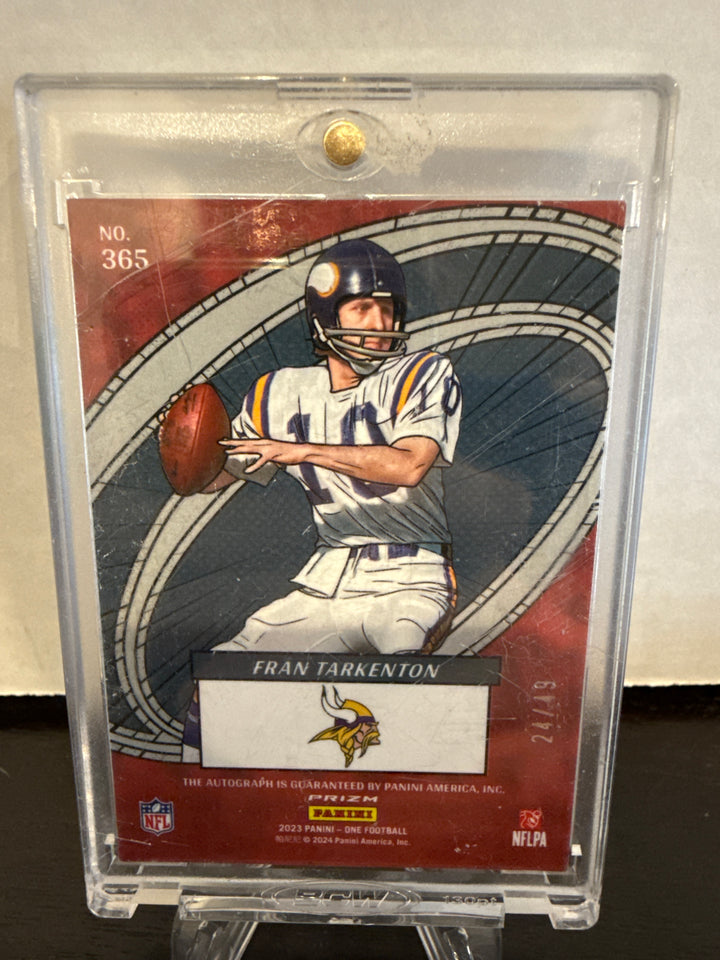 Fran Tarkenton 2023 Panini One The Oneders Auto, 24/49
