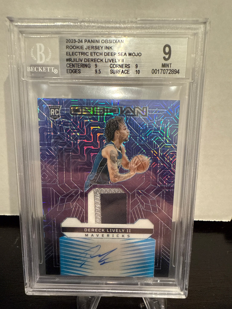Dereck Lively 2023 Panini Obsidian Electric Etch Deep Sea