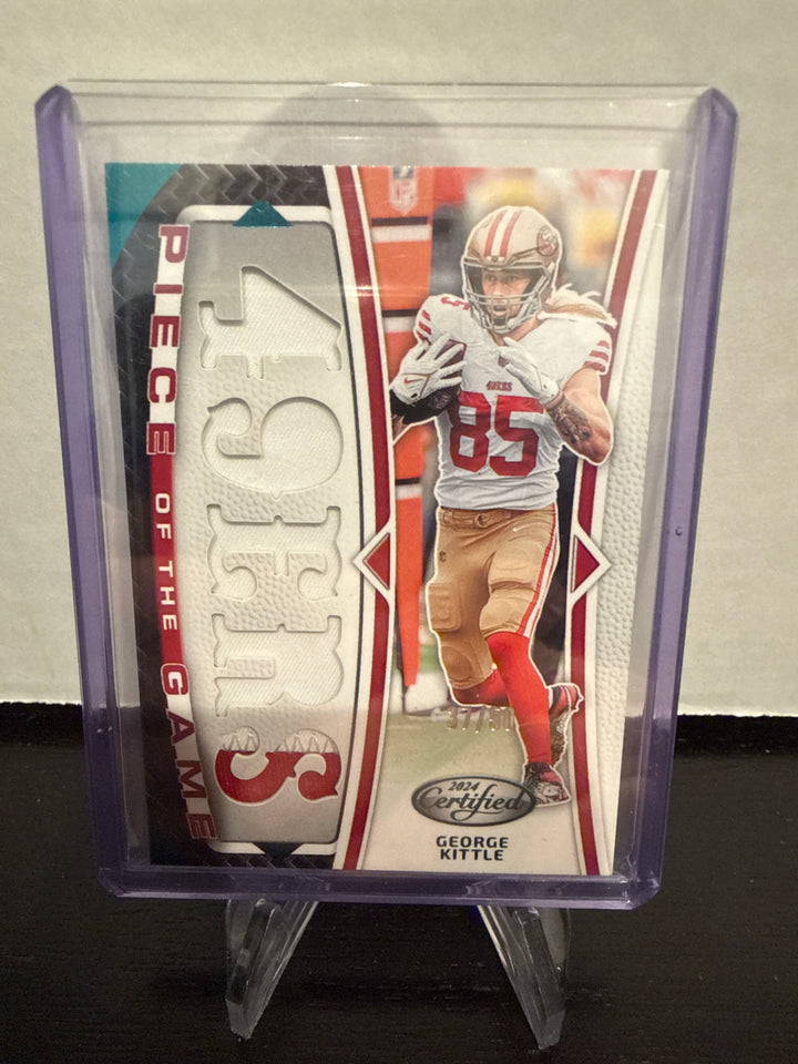 George Kittle 2024 Panini Certified Piece of the Game Teal, 37/50