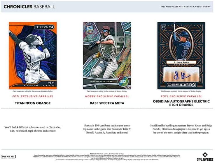2022 Panini Chronicles Baseball Mega Box