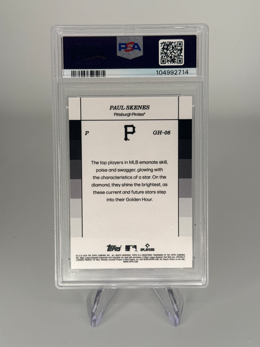 Paul Skenes 2024 Topps Black & White Golden Hour Rookie, 31/50, PSA 10 Gem Mint