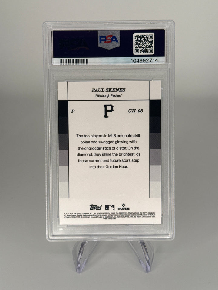 Paul Skenes 2024 Topps Black & White Golden Hour Rookie, 31/50, PSA 10 Gem Mint