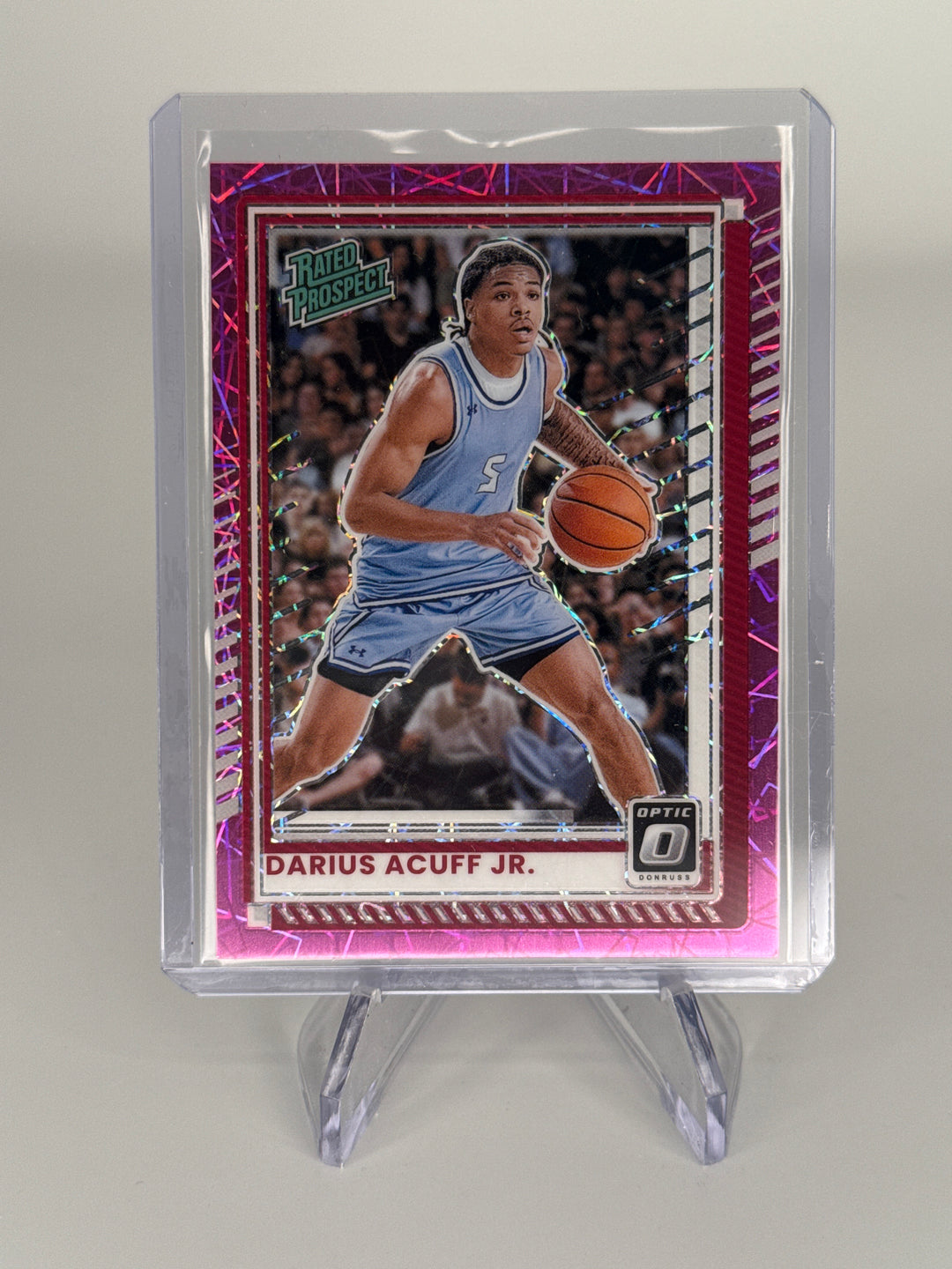 Darius Acuff Jr. 2026 Panini Donruss Optic Pink Velocity Rated Prospect, 67/75