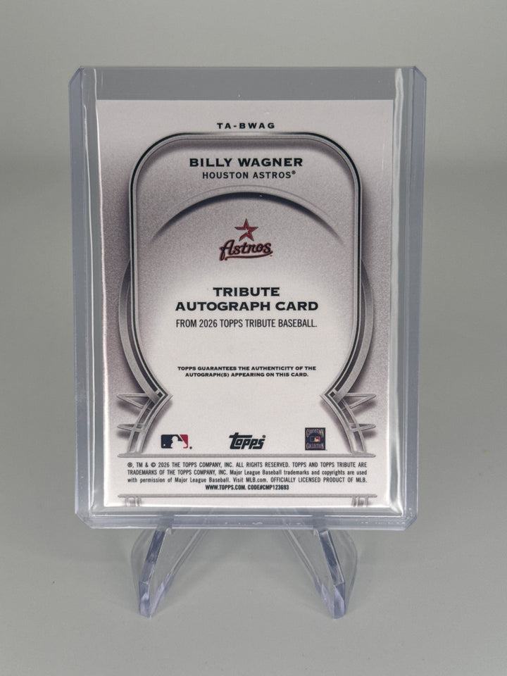 Billy Wagner 2026 Topps Tribute Purple Auto, 20/75