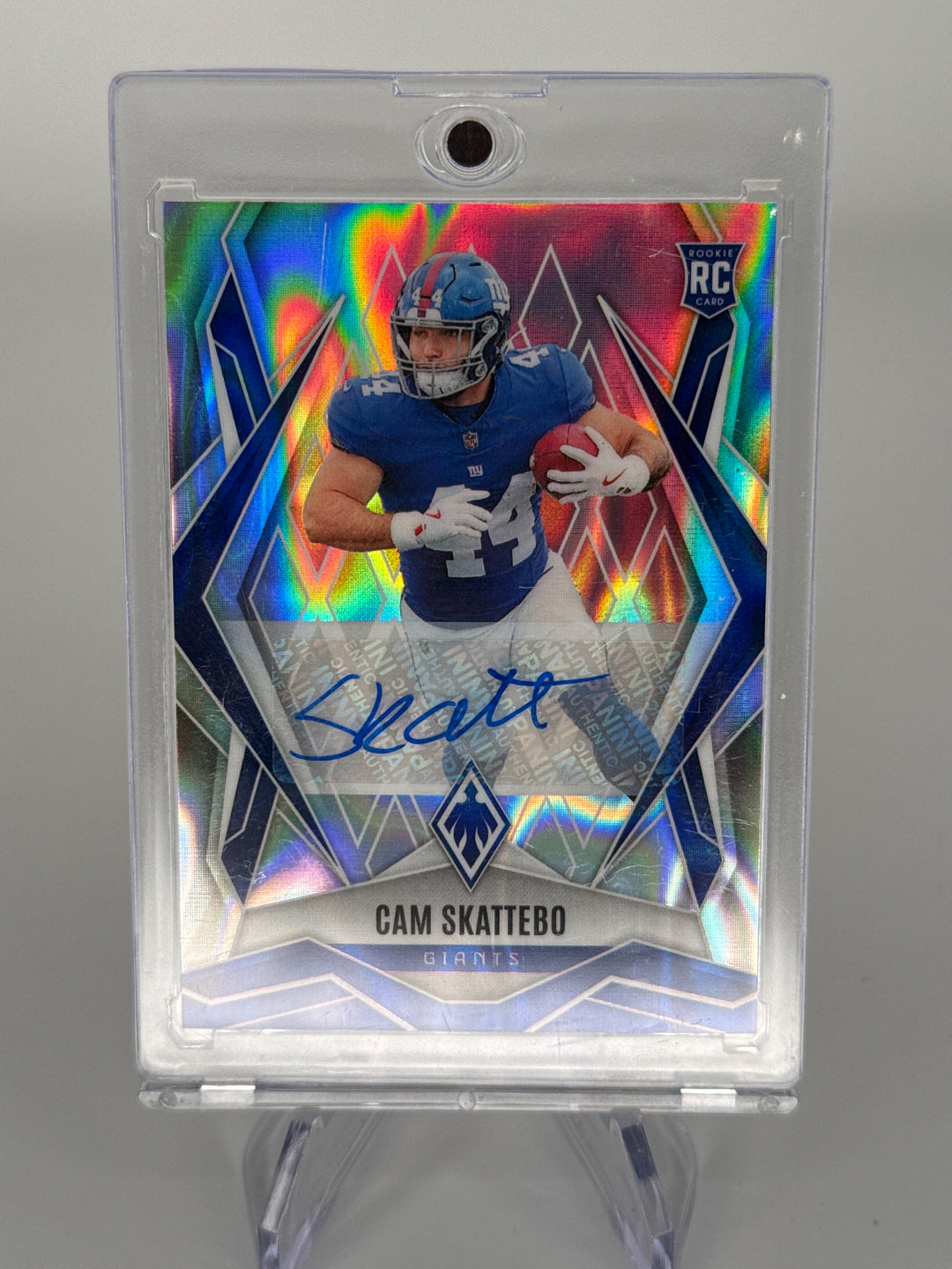 Cam Skattebo 2025 Panini Phoenix Lava Rookie Auto