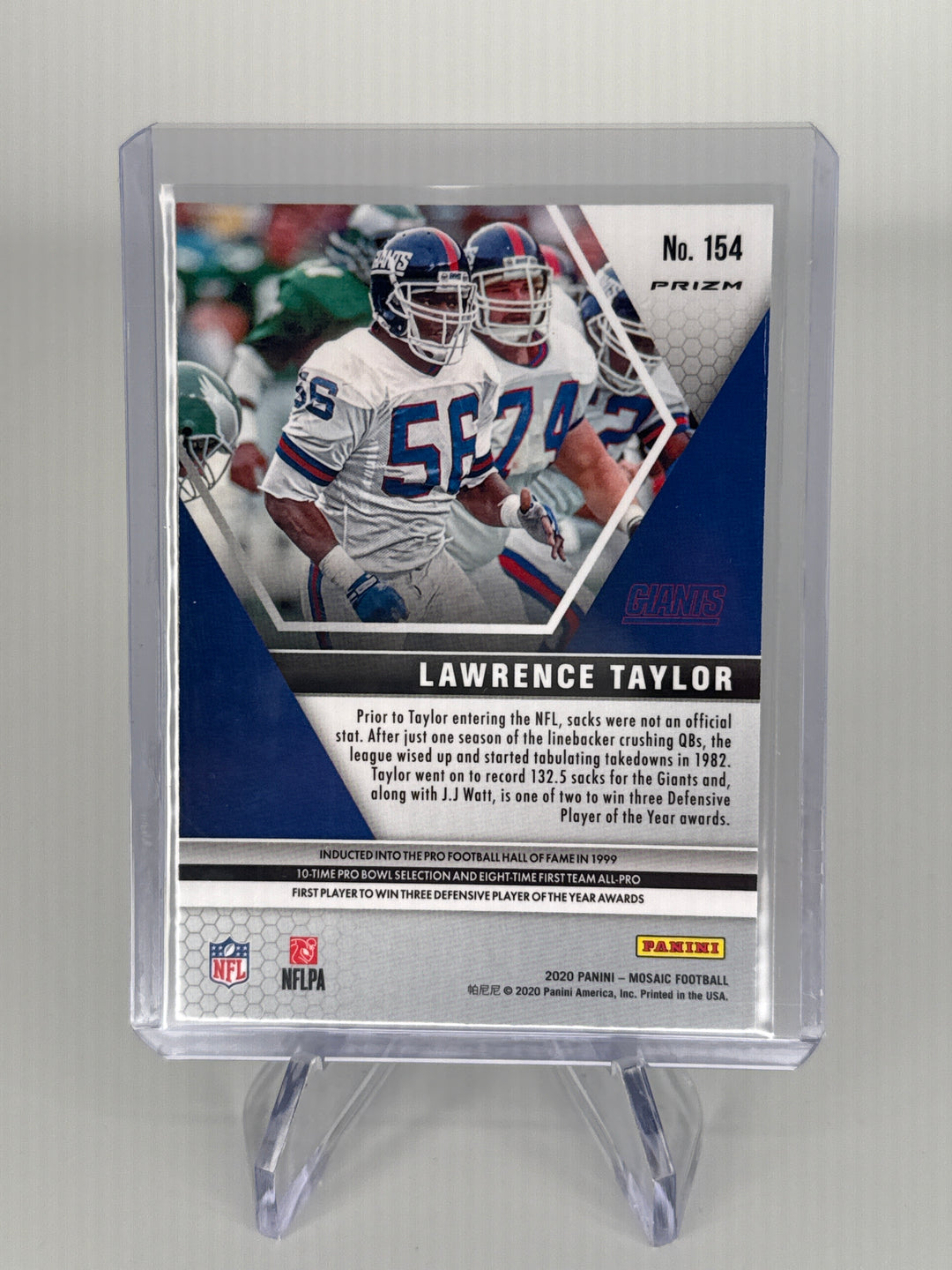 Lawrence Taylor 2020 Panini Mosaic SSP Genesis