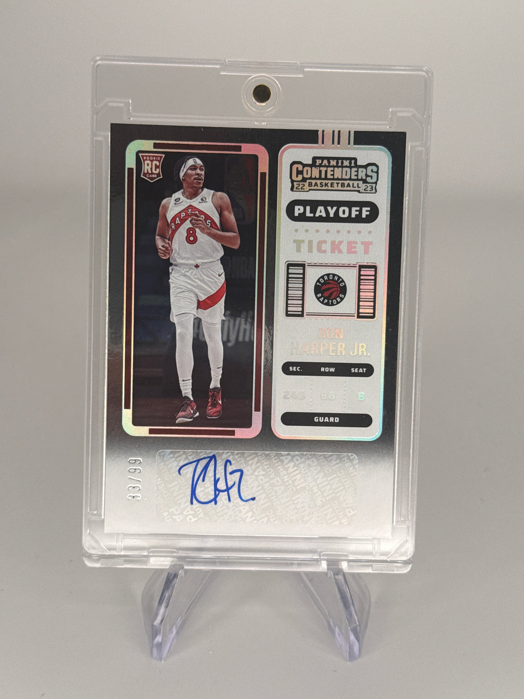 Ron Harper Jr. 2022 Panini Contenders Playoff Ticket Rookie Auto, 33/99