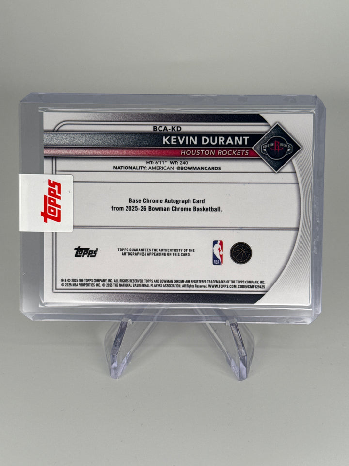 Kevin Durant 2025 Bowman Chrome Orange Geometric Auto, 17/25