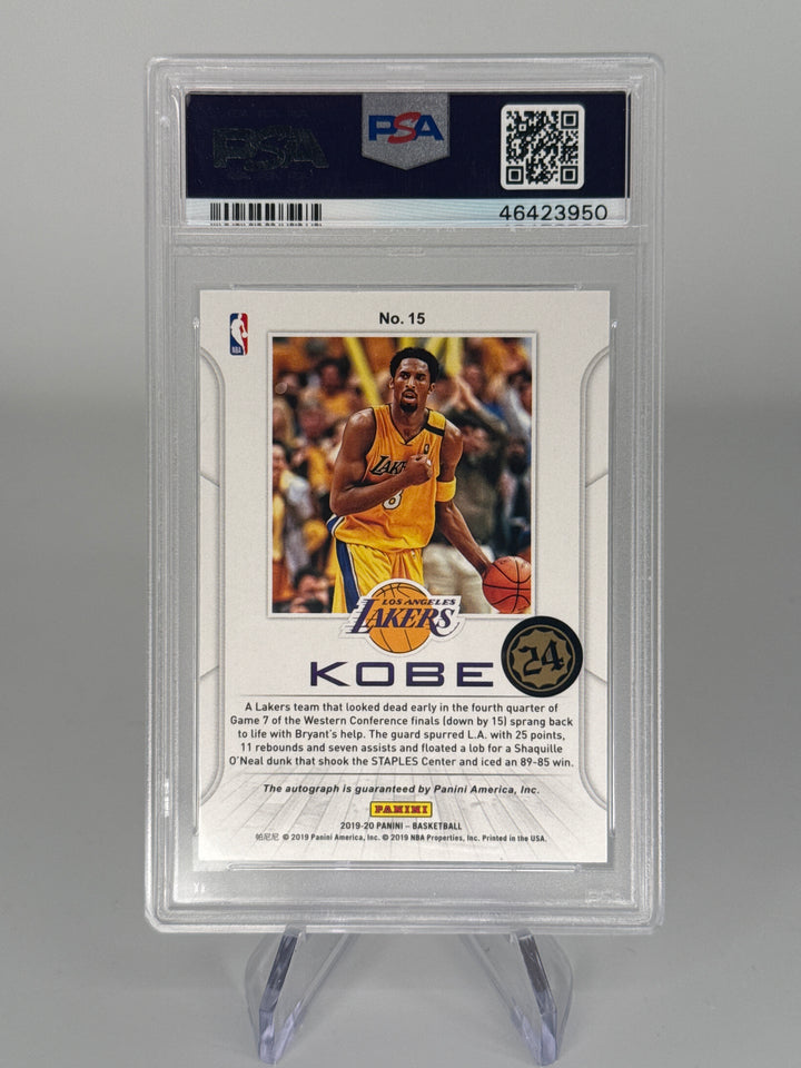 Kobe Bryant 2019 Panini Contenders Kobe Bryant On Card Auto, PSA 9 Mint