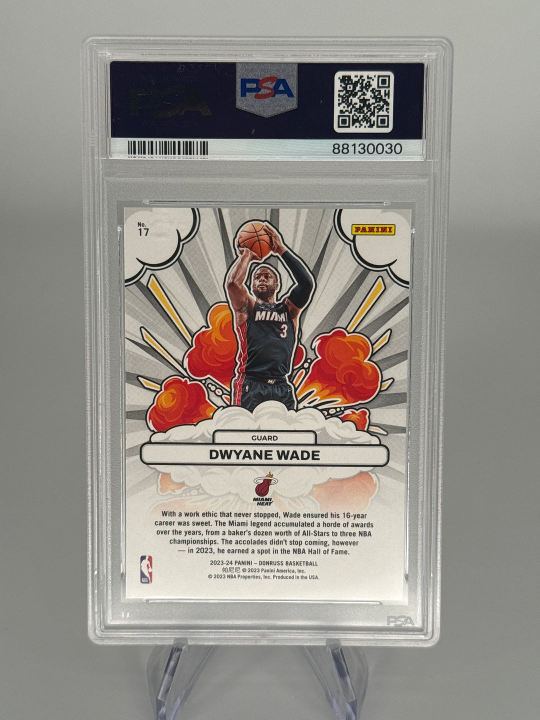 Dwyane Wade 2023 Panini Donruss Bomb Squad, PSA 10 Gem Mint