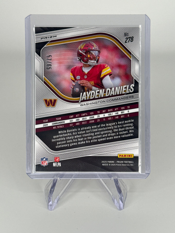 Jayden Daniels 2025 Panini Prizm Orange Wave Prizm, 57/65