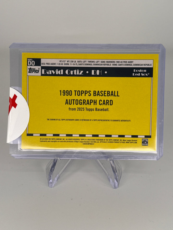 David Ortiz 2025 Topps Series One 1990 35th Anniversary Auto