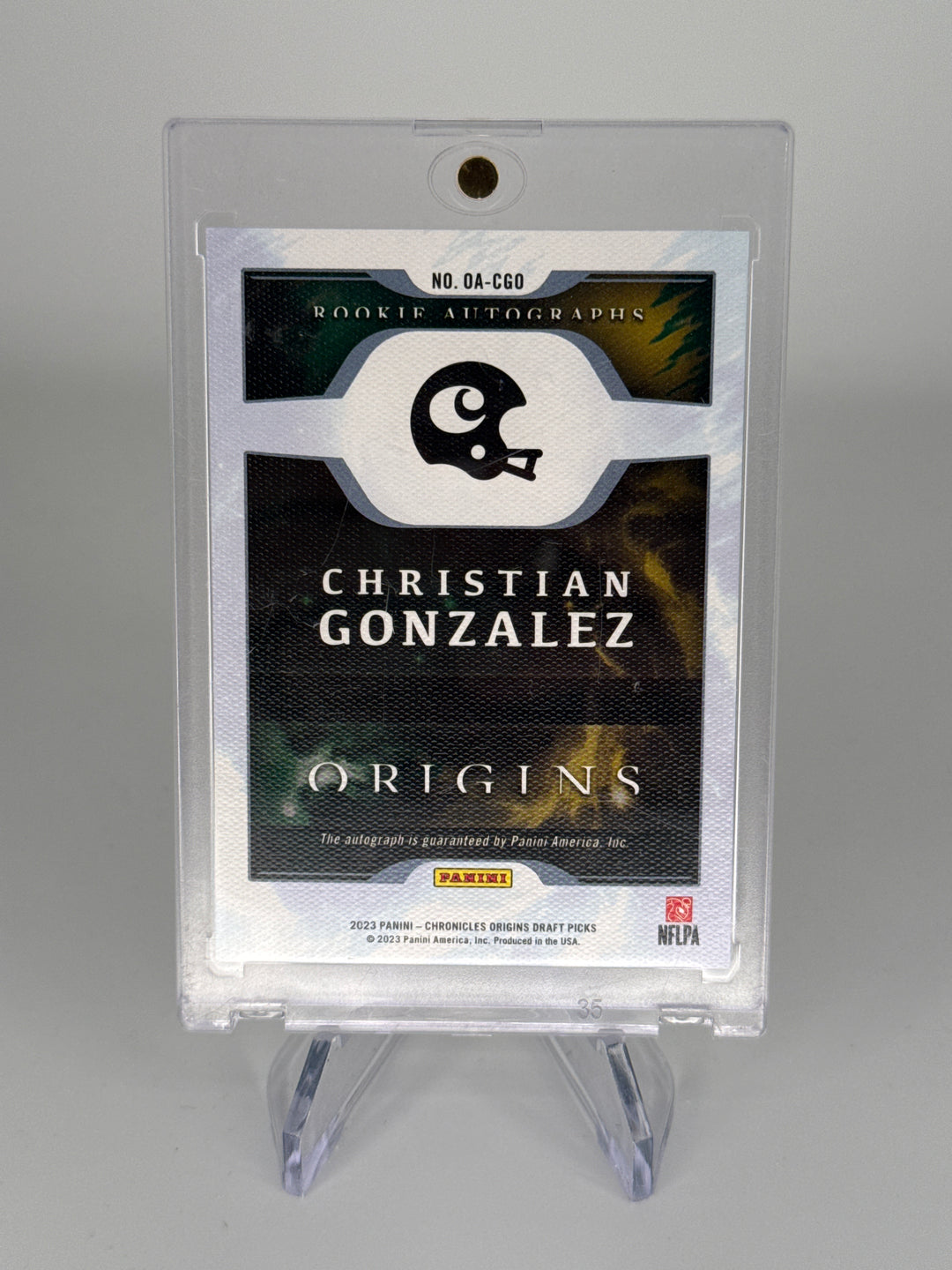 Christian Gonzalez 2023 Panini Chronicles Origins Rookie Auto, 033/125