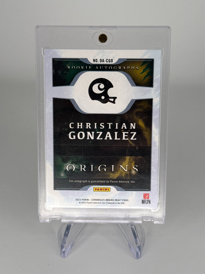 Christian Gonzalez 2023 Panini Chronicles Origins Rookie Auto, 033/125