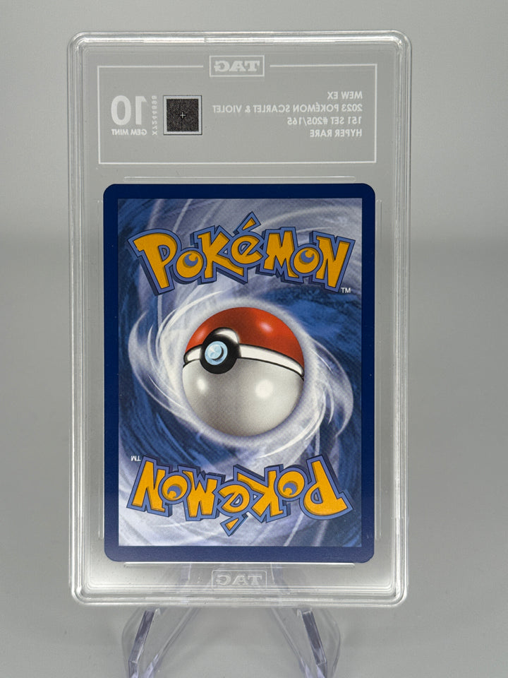 Pokemon TCG 2023 Mew EX Scarlet & Violet Ultra Rare, 205/165, TAG 10 Gem Mint